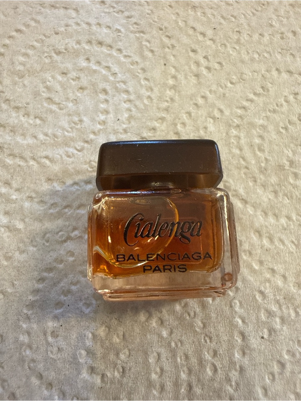 Balenciaga Calenga Mini Perfume Bottle - Amber Liquid, Brown Cap